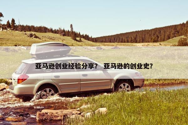 亚马逊创业经验分享？ 亚马逊的创业史？