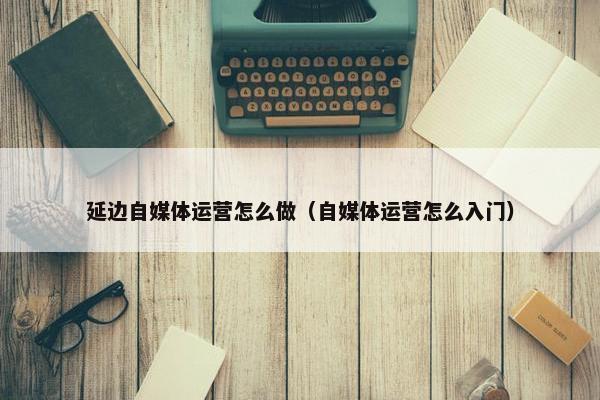 延边自媒体运营怎么做（自媒体运营怎么入门）
