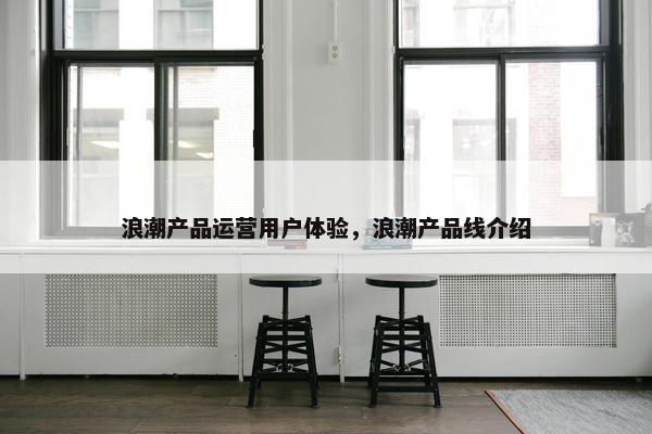 浪潮产品运营用户体验，浪潮产品线介绍