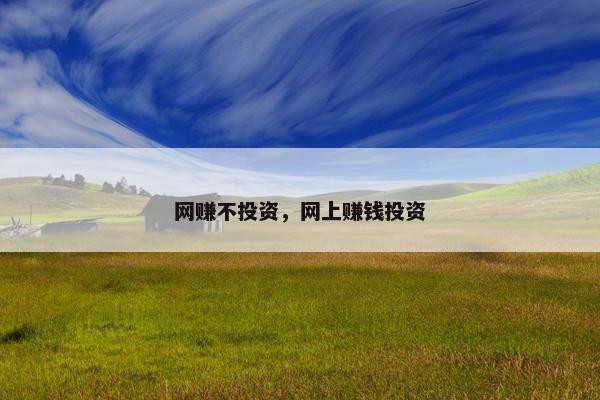 网赚不投资，网上赚钱投资