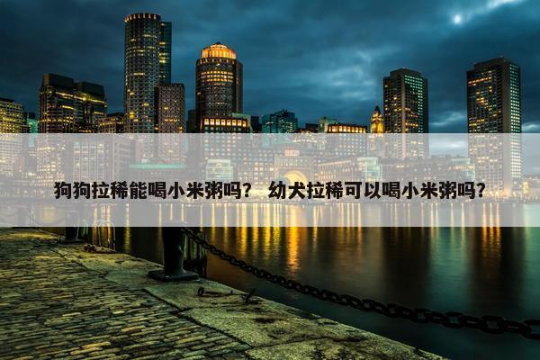 狗狗拉稀能喝小米粥吗？ 幼犬拉稀可以喝小米粥吗？