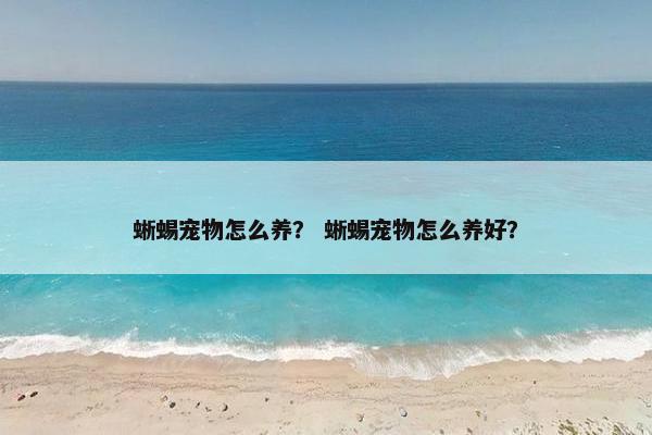 蜥蜴宠物怎么养？ 蜥蜴宠物怎么养好？