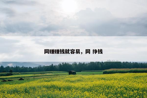 网赚赚钱就容易，网 挣钱