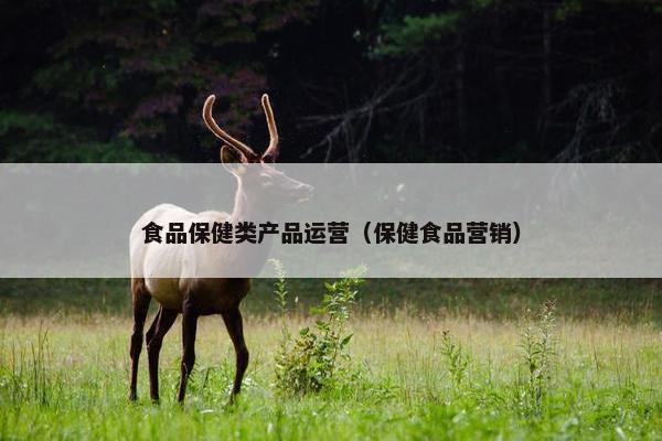食品保健类产品运营（保健食品营销）
