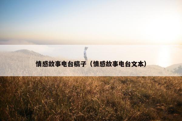 情感故事电台稿子（情感故事电台文本）
