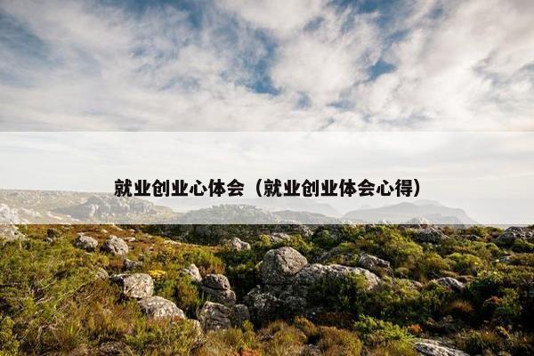 就业创业心体会（就业创业体会心得）