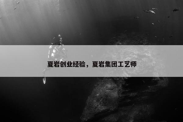 夏岩创业经验，夏岩集团工艺师