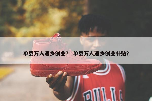 单县万人返乡创业？ 单县万人返乡创业补贴？