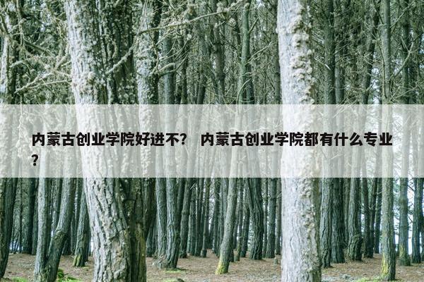 内蒙古创业学院好进不？ 内蒙古创业学院都有什么专业？
