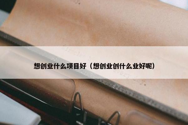 想创业什么项目好（想创业创什么业好呢）