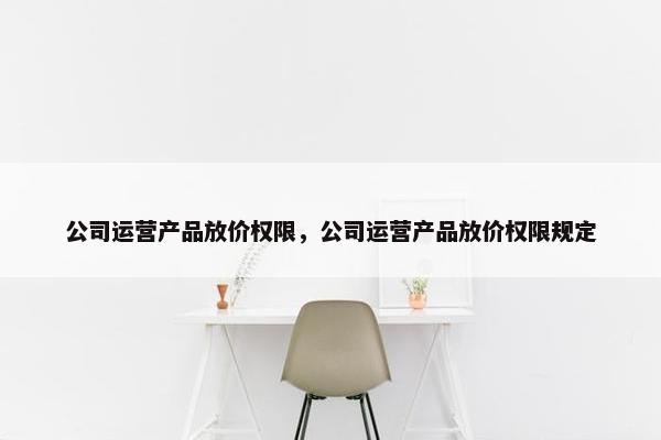 公司运营产品放价权限，公司运营产品放价权限规定