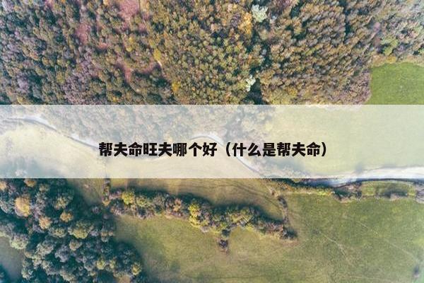 帮夫命旺夫哪个好（什么是帮夫命）