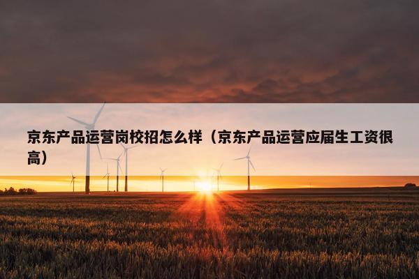 京东产品运营岗校招怎么样（京东产品运营应届生工资很高）