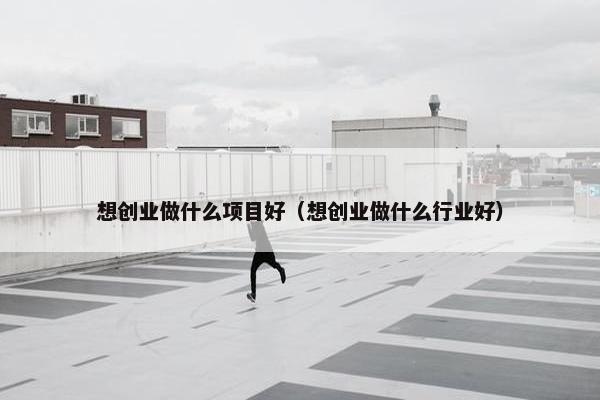 想创业做什么项目好（想创业做什么行业好）