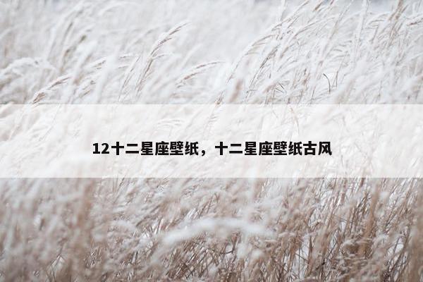 12十二星座壁纸，十二星座壁纸古风