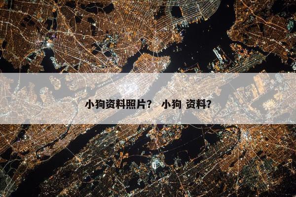 小狗资料照片？ 小狗 资料？