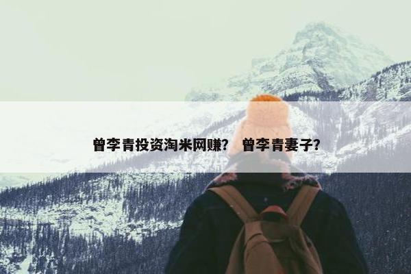 曾李青投资淘米网赚？ 曾李青妻子？