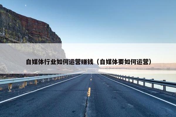 自媒体行业如何运营赚钱（自媒体要如何运营）