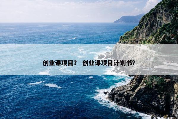 创业课项目？ 创业课项目计划书？