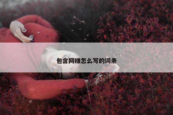 包含网赚怎么写的词条