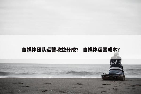 自媒体团队运营收益分成？ 自媒体运营成本？