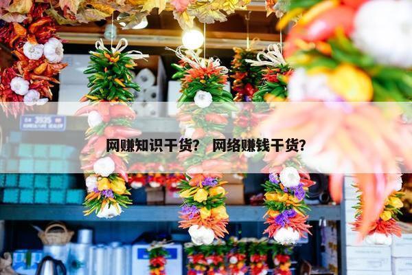 网赚知识干货？ 网络赚钱干货？