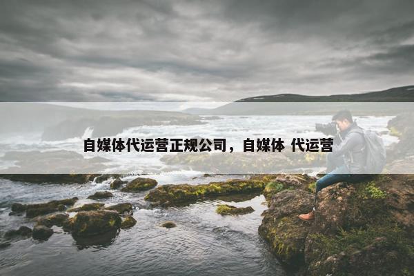 自媒体代运营正规公司，自媒体 代运营