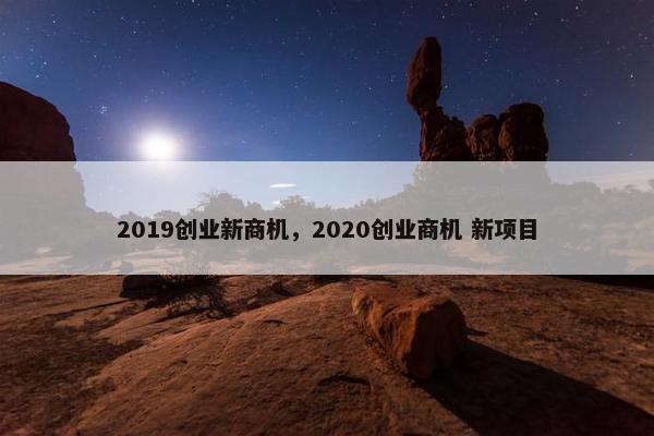 2019创业新商机，2020创业商机 新项目