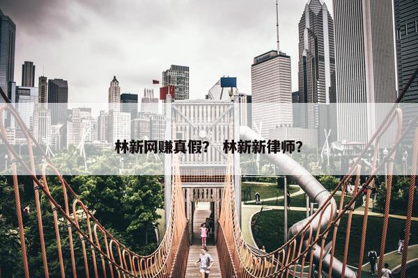 林新网赚真假？ 林新新律师？