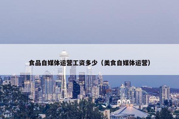 食品自媒体运营工资多少（美食自媒体运营）