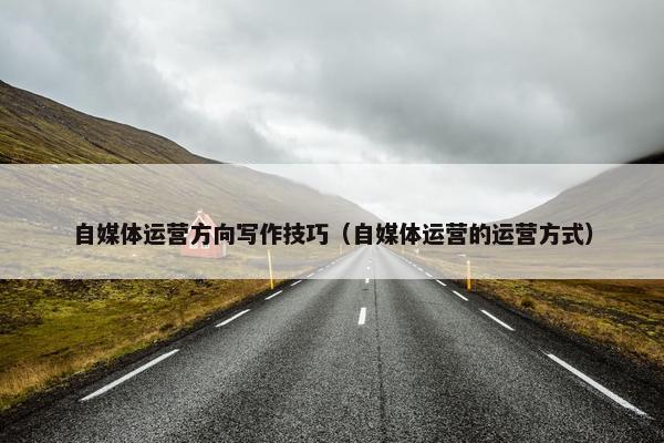 自媒体运营方向写作技巧（自媒体运营的运营方式）
