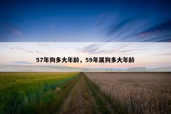 57年狗多大年龄，59年属狗多大年龄