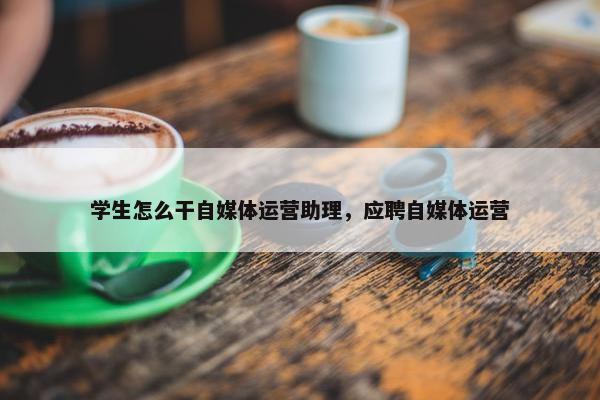 学生怎么干自媒体运营助理,应聘自媒体运营