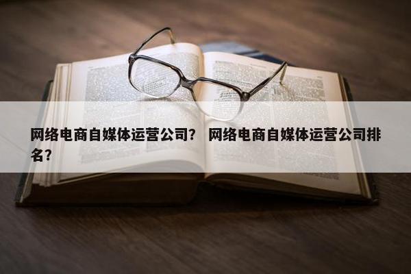 网络电商自媒体运营公司? 网络电商自媒体运营公司排名?