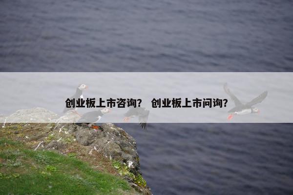 创业板上市咨询？ 创业板上市问询？