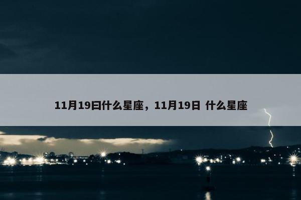 11月19曰什么星座，11月19日 什么星座