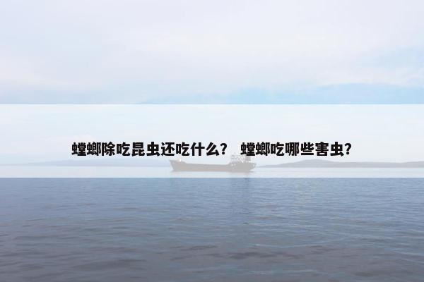 螳螂除吃昆虫还吃什么？ 螳螂吃哪些害虫？