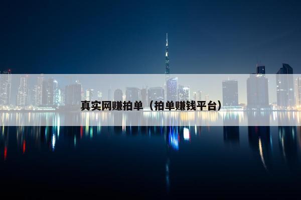 真实网赚拍单(拍单赚钱平台)