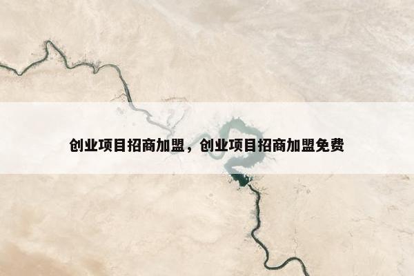 创业项目招商加盟,创业项目招商加盟免费