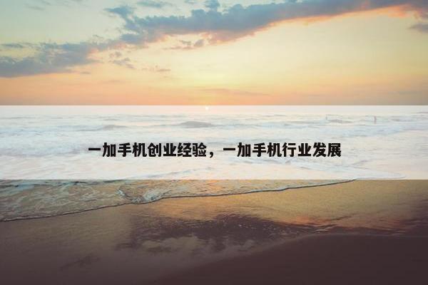 一加手机创业经验,一加手机行业发展