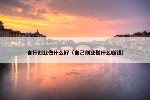 自行创业做什么好(自己创业做什么赚钱)