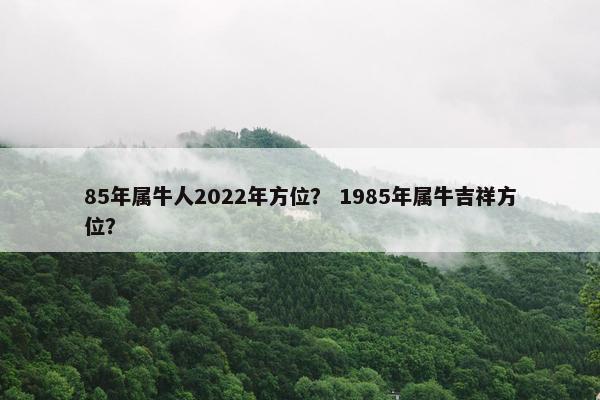 85年属牛人2022年方位？ 1985年属牛吉祥方位？