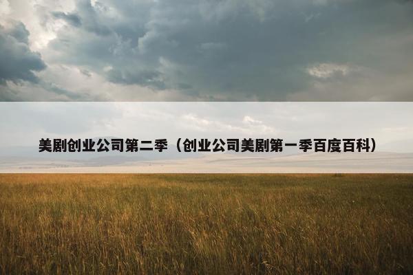 美剧创业公司第二季（创业公司美剧第一季百度百科）