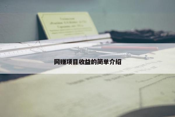 网赚项目收益的简单介绍 网赚项目收益的简单介绍