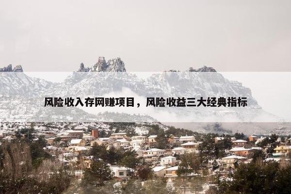 风险收入存网赚项目,风险收益三大经典指标 风险收入存网赚项目,风险收益三大经典指标