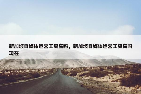 新加坡自媒体运营工资高吗，新加坡自媒体运营工资高吗现在