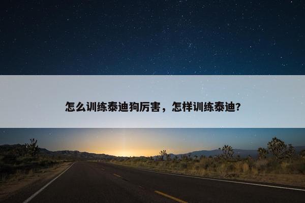 怎么训练泰迪狗厉害，怎样训练泰迪?
