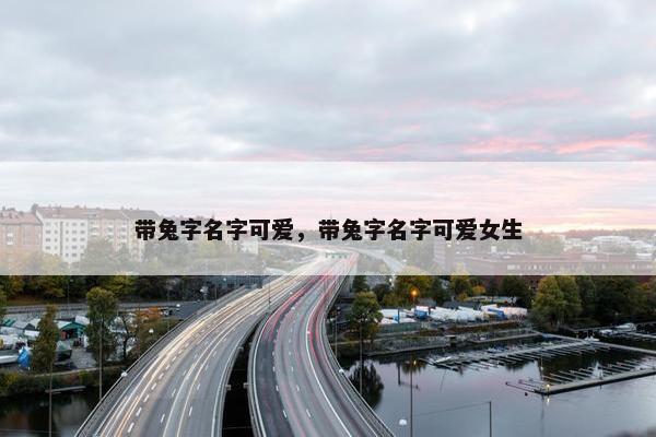 带兔字名字可爱，带兔字名字可爱女生