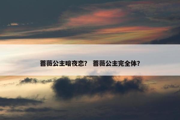 蔷薇公主暗夜恋？ 蔷薇公主完全体？