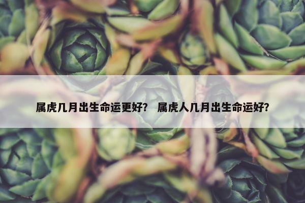 属虎几月出生命运更好？ 属虎人几月出生命运好？